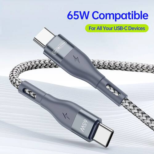 PD 65W Quick Charging Cord Rugged Braided Nylon USB C Cable For iPhone 15 Pro Max Samsung S23 S22 Ul