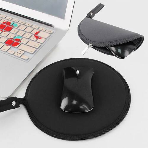 Computer Mouse Pad With Zip Foldable Office Mouse Pad Multi-