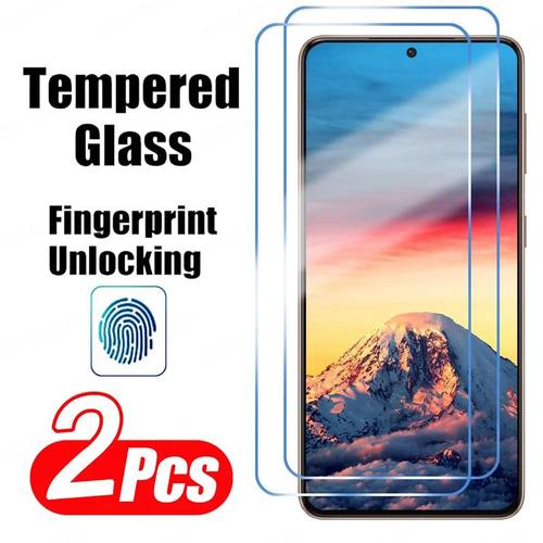 2PCS Tempered Glass For Samsung Galaxy S21 S22 S23 Plus S24 Ultra Screen Protector Fingerprint Unloc