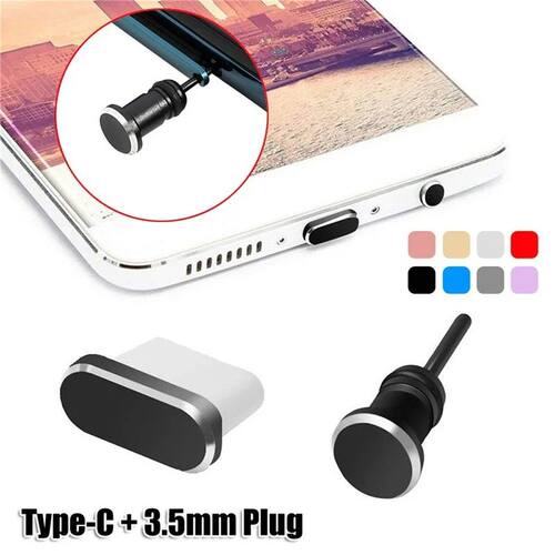 Anti Dust Plug Type C Phone Charging Port 3.5mm Earphones Ja