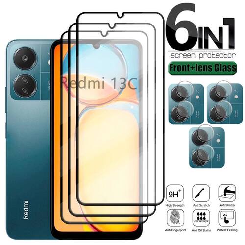 For Redmi 13C Glass Redmi 13C Tempered Glass Full Cover 9H Phone Film Screen Protector for Redmi 13C
