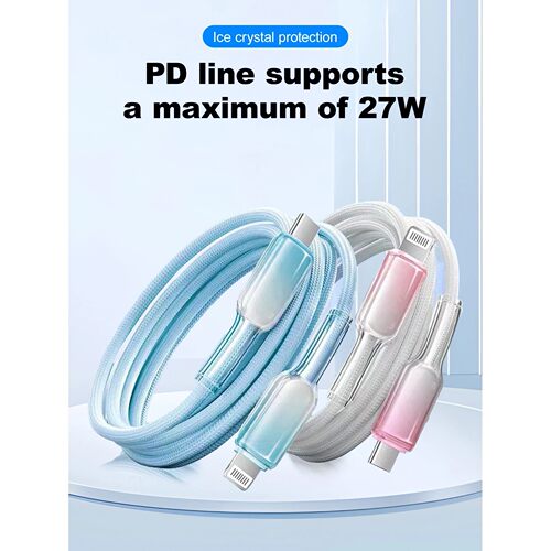 PD 27W USB C Cable For iPhone 14 13 12 11 Pro Max Xs 8 Plus iPad Wire 3A Quick Charging Cord Type C