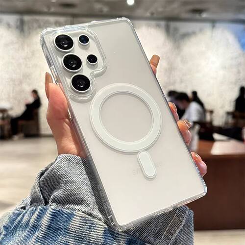 Magnetic Original Transparent Phone Case For Samsung Galaxy