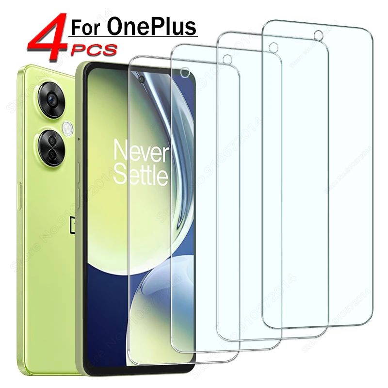 4PCS For OnePlus Nord 3 Lite 5G Tempered Glass Screen Protectors For One Plus 9RT 9 8T 10T 10R ACE 3