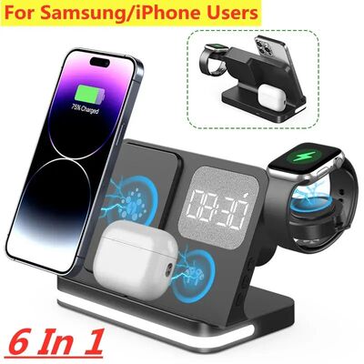 Wireless Charger Stand For iPhone 15 14 Samsung S23 S22 Ultr