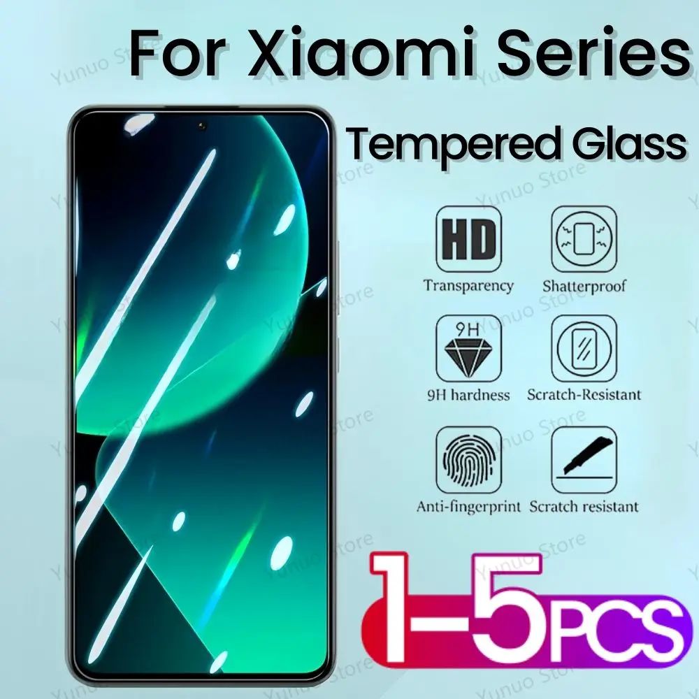 1-5PCS Protective Glass For 13T Pro 12T 11T 10T Pro 12TPro Tempered Glass HD Screen Protector On Mi