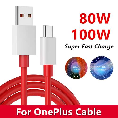 80W 100W Type C USB SUPERVOOC 2.0 Quick Charging Cable For OnePlus 9R 10 Pro 10R 11 11R 12 13 Nord 2