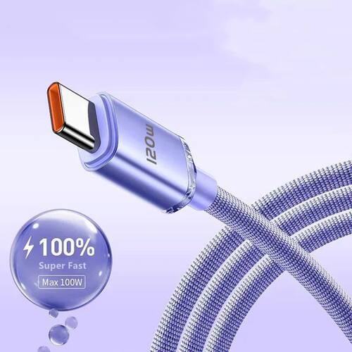 USB Type C Cable 6A 120W Quick Charging Data Cable Mobile Phone Cord Line 0.25M/1M/2M For Huawei 14