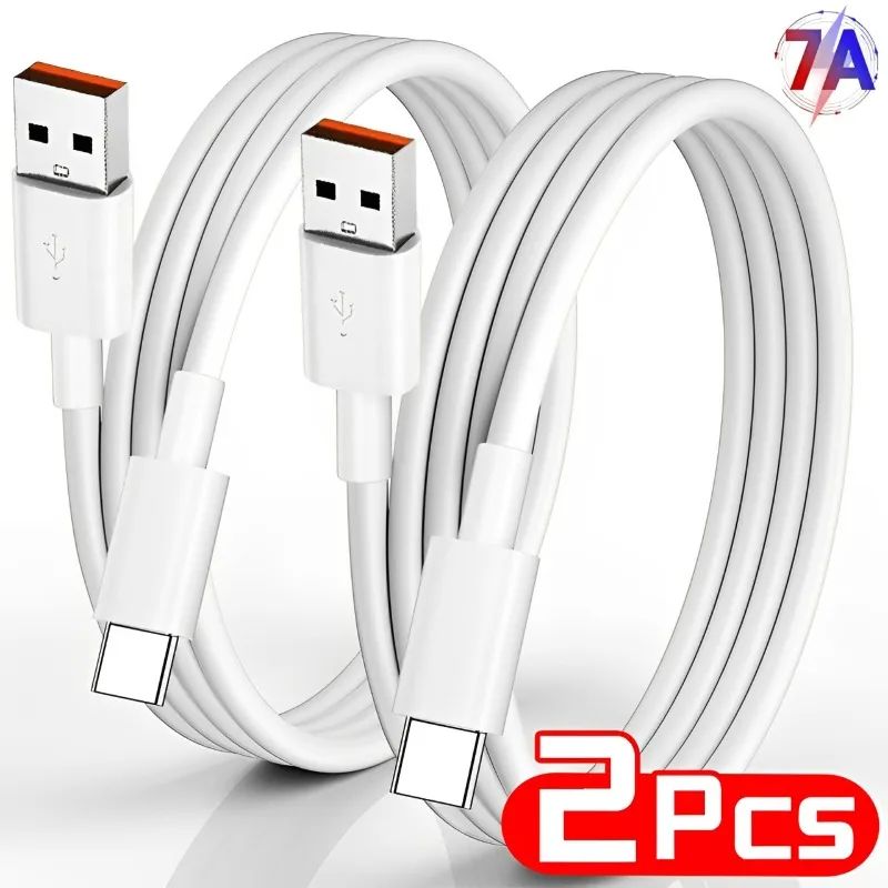2-1PCS 7A Type-C Cable Quick Charger Data Cord for Samsung Huawei IPhone Quick Charging Cable High S