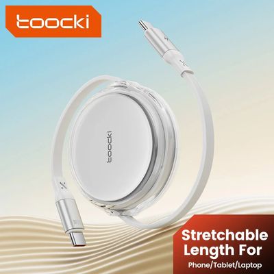 Retractable 100W USB C to USB C Cable Quick Charging for iPhone 16 15 Pro Max Samsung S24 S23 Macboo