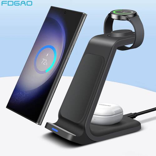 Wireless Charger 3In1 Quick Charging Dock Station for Samsun