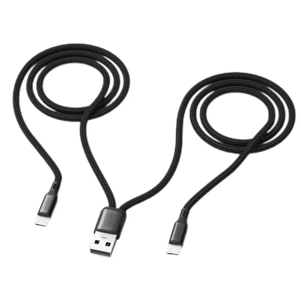USB 2.0 Type-A Male 2In1 Double Type C Cable DC 5V 2.5A For Type-c 2In1 Charging Cable Double USB C