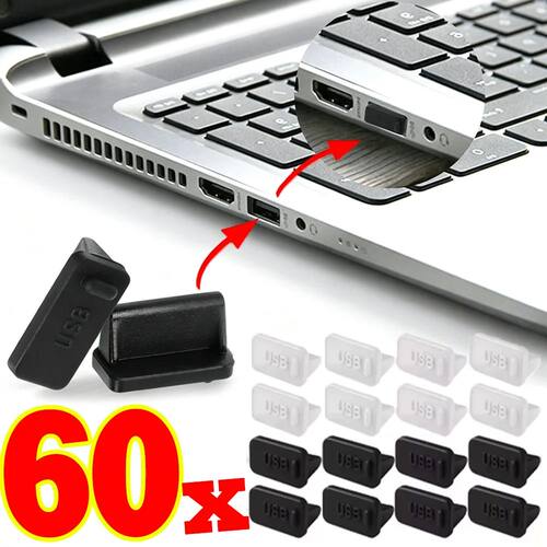 Dust Plugs for USB-A Charger Port Cover Cap Female Jack Univ