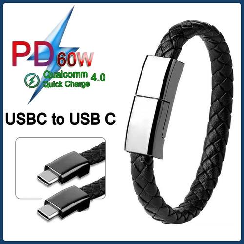 Type C to C Bracelet Data CableUSB C Quick Charging Cord Fas