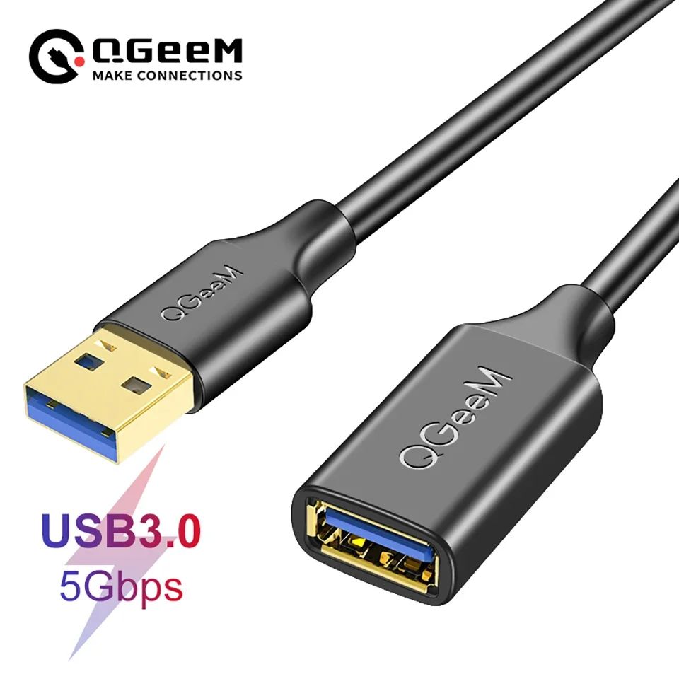USB Extension Cable USB 3.0 Cable Extender forPc Laptop Smart-TV PS4 Xbox SSD USB 3.0 2.0 Male to Fe