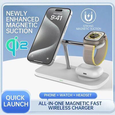 3In1 Magnetic Wireless Chargers For iPhone 15 14 13 12 Quick