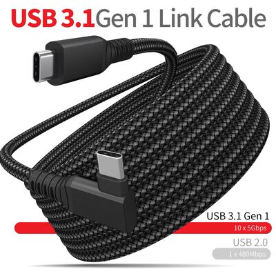 10FT Link Cable for Quest 2 QuestPc VR USB 3 to Type C Long Cable 3A Quick Charging 5Gbps Data Trans