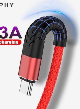 USB Type C Cable Data Charger For Samsung A51 A52 Huawei Redmi Note 10 Quick Charge Long Wire 2m 3m