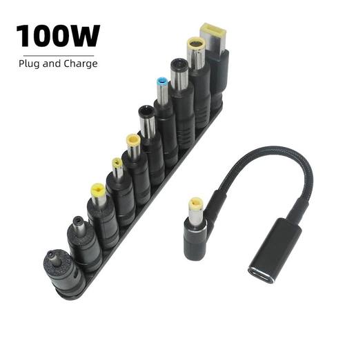 100W Type C to Universal Notebook Adapter Connecter Dc Jack