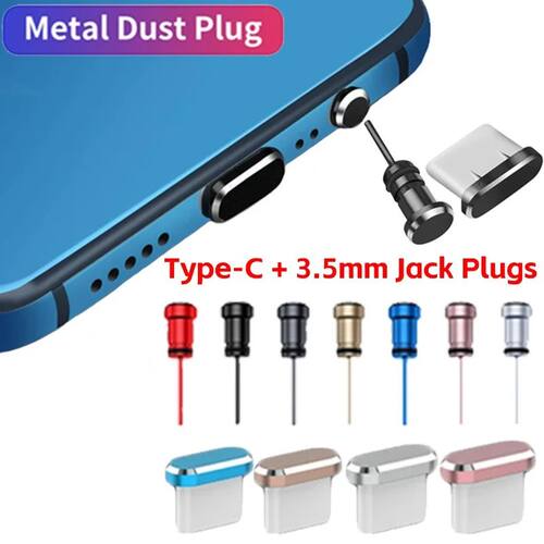 Type C Plug Dust Plug 3.5mm Earphones Jack Sim card pin USB