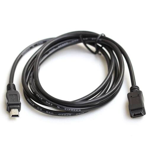 USB 5 Pin Male to Female Data Sync Charger Extension Cable Applicable to The Car Recorder GPS Naviga