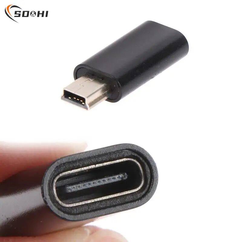 Universal Mini 5 Pin USB Adapter B Male to USB Type C Female
