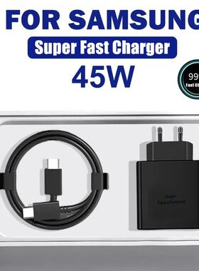 45W PD USB-C Super Quick Charger for Samsung Galaxy S24 Ultra S23 S22 S21 Plus Note10 A54 A34 5A Qui