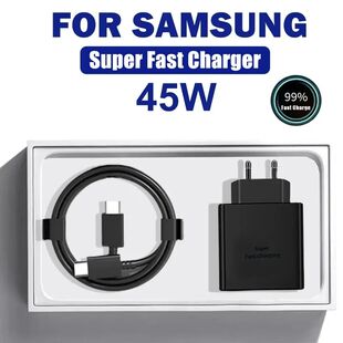 45W PD USB-C Super Quick Charger for Samsung Galaxy S24 Ultra S23 S22 S21 Plus Note10 A54 A34 5A Qui