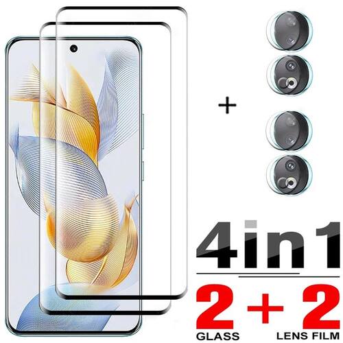 4in1 Tempered Glass For Huawei Honor 90 Pro Screen Protector Camera Lens Protective Film for Huawei