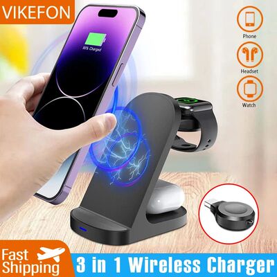 30W 3In1 Wireless Charger Stand for iPhone 15 14 13 12 11 X