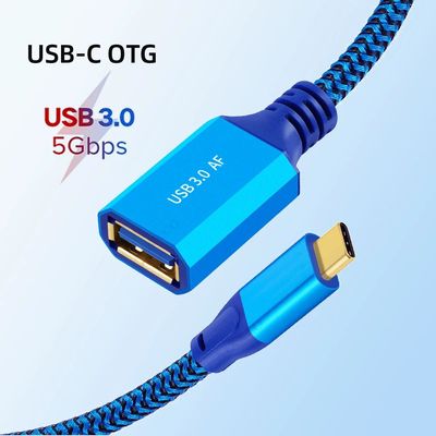 USB C to USB 3.0 OTG Adapter USB Type-C OTG Data Cable Connector for Samsung iPhone 15 MacBook Lapto
