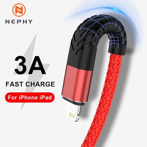 USB Cable For iPhone 14 13 12 11 Pro Max 6 6s 7 8 Plus XS X XR SE iPad 3A Quick Charging Phone Data