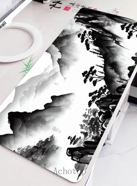 Black And White Laptop Gamer Mousepad Gaming Mouse Pad Ink A