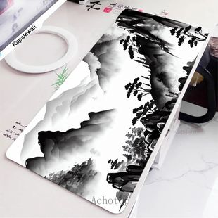 Black And White Laptop Gamer Mousepad Gaming Mouse Pad Ink A