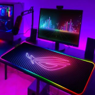 ROG Mouse Pad Rgb Cute Mousepad Gamer Keyboard Mat LED Compu