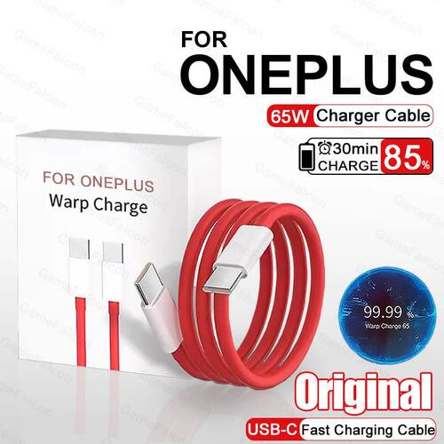 PD3.0 3A 65W Super Quick Charger For Oneplus 9 8T 7T 8 7 Pro USB C To Type C Cable USB Warp Quick Ch