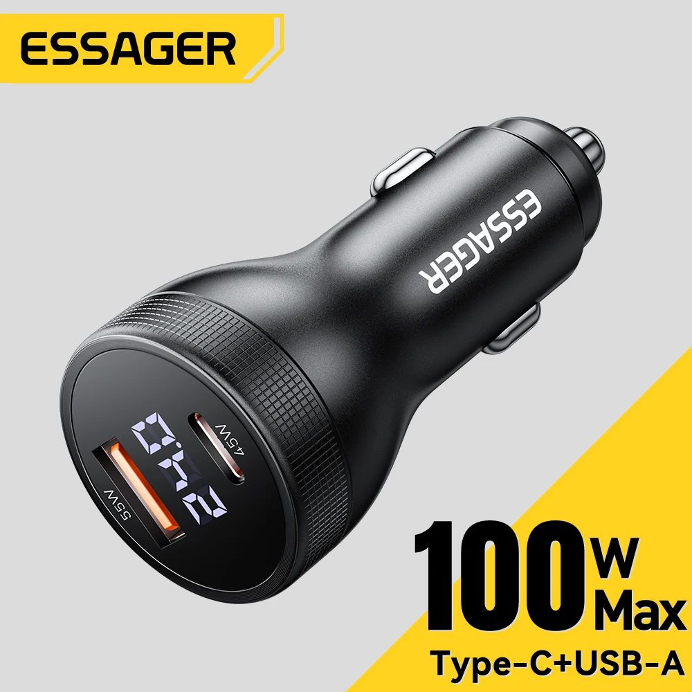100W Car Charger USB C Quick Charge PD 45W for iPhone 15 pro 14 Poco Samsung Galaxy S24 Quick Charge