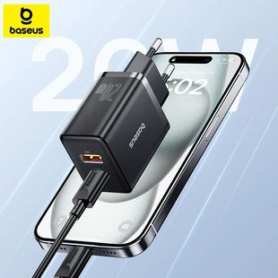 20W USB Charger Support Type C PD Quick Charging Dual USB Port Portable Phone Charger For iPhone 15