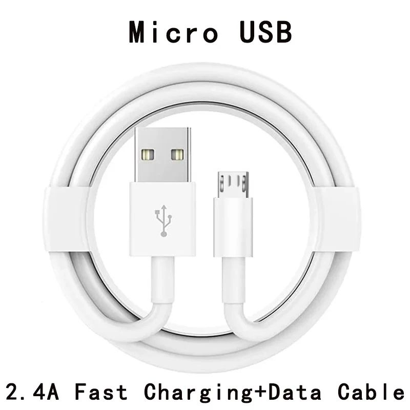 1m/1.5m/2m 2.4A TPE Quick Charging Micro USB Data Cable V8 Android Mobile Cell Phone Quick Cord For