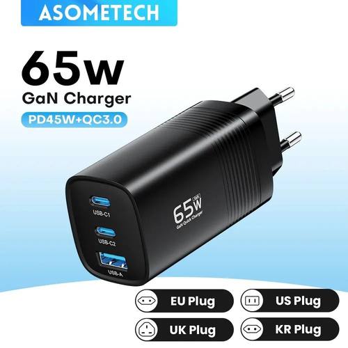 GaN USB Type C Charger 65W 45W PPS PD QC4.0 Quick Charger Fo