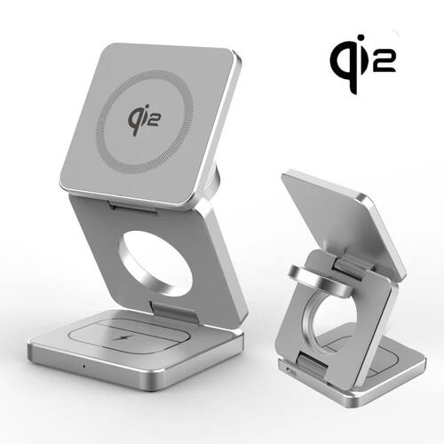 3In1 15W Magnetic Wireless Charger for Iphone 16 15 14 13 Qu