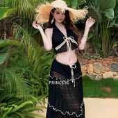 性感三件套度假泳衣女款 在逃公主泡温泉比基尼高级感2025新款 爆款