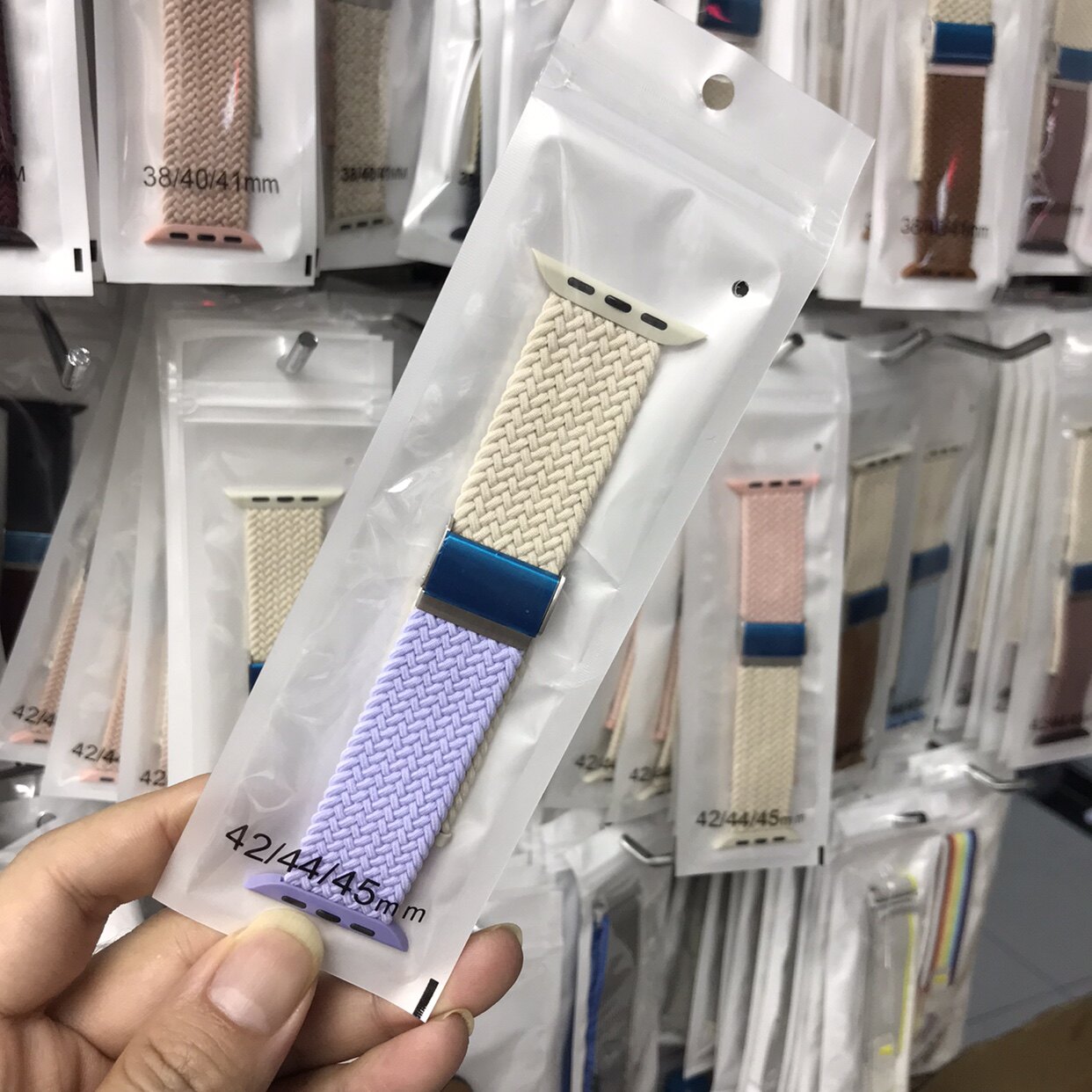 APPLICABLE APPLEWATCH8 NEW STUDENT BUCKLE BRAIDED SE WATCH IWATCH7 HUAQIANGBEI S8ULTRA