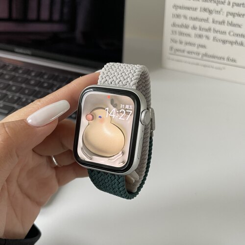适用iwatch10乔帮主手表带HK11promax卡扣编织s12Max华强北ultra3