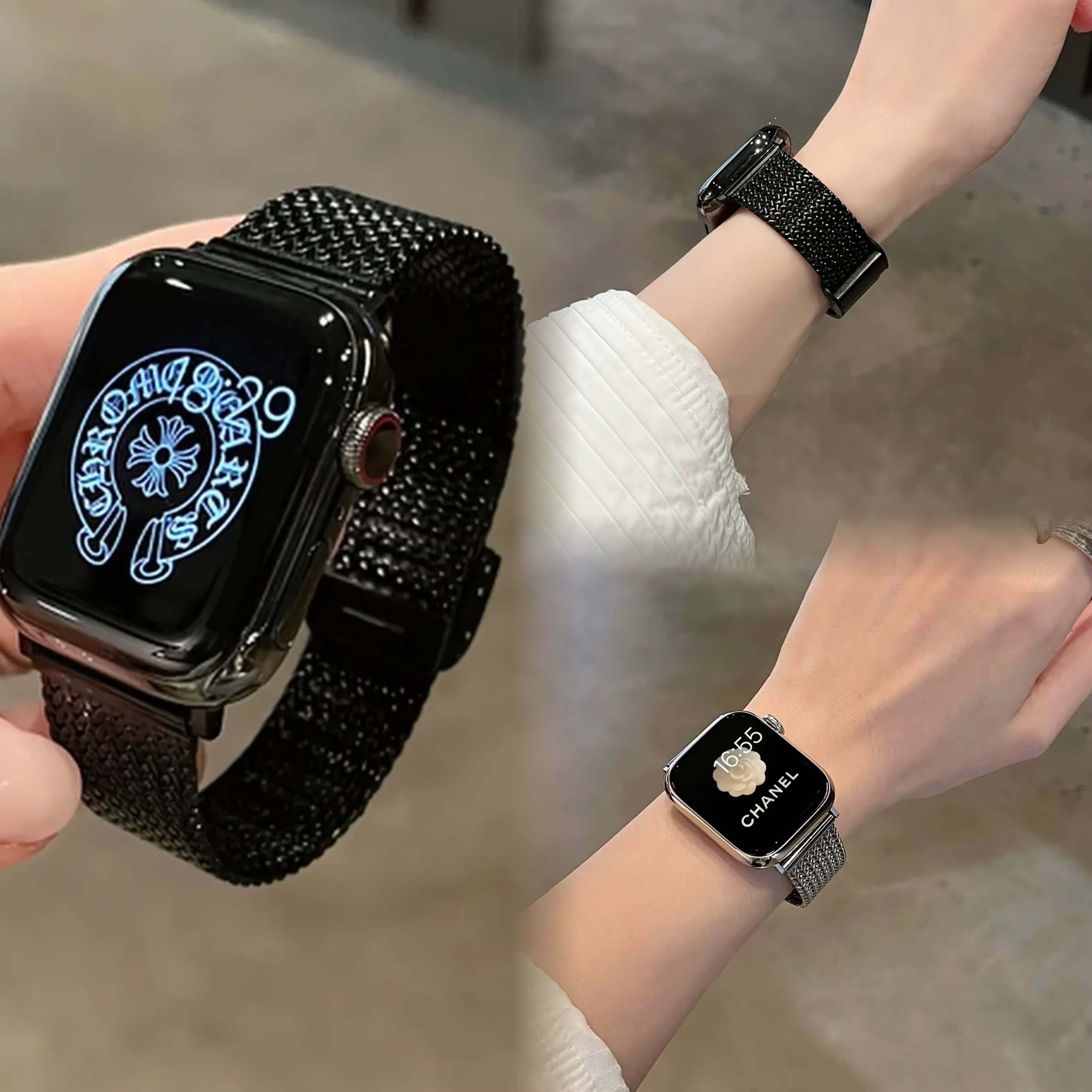 适用苹果iwatchs11手表带ultra3代华强北s10ProMax宽版金属不锈钢