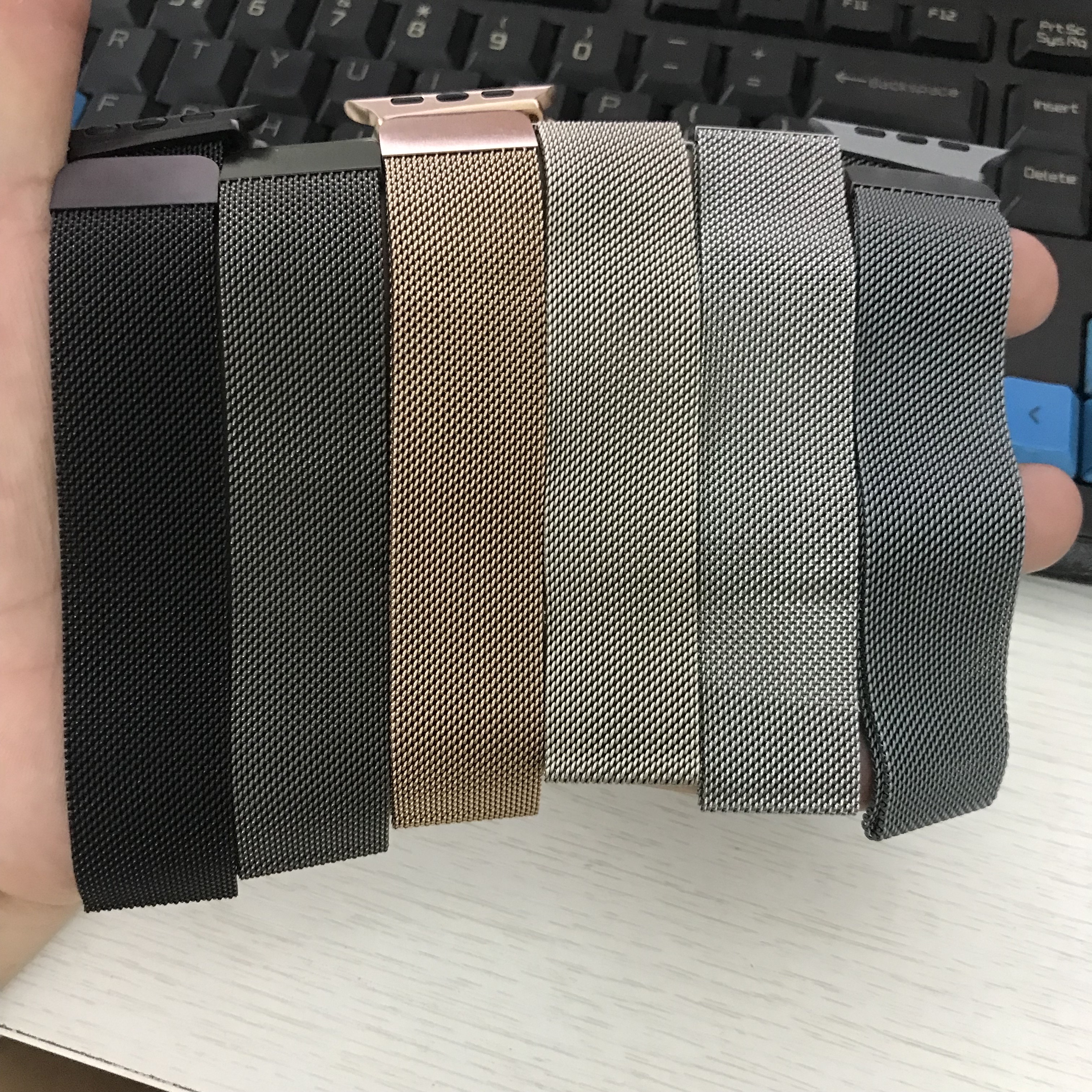 适用苹果iwatch11表带ultra3米兰不锈钢磁吸回环华强北s10手表带e