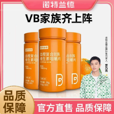 诺特兰德血橙复合B族维生素C咀嚼片钙片益生菌叶黄素酯锌镁片鱼