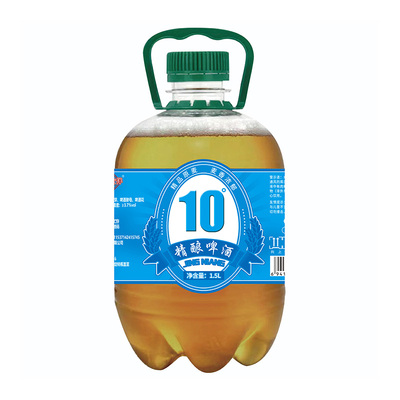10度精酿啤酒桶装原浆鲜啤精酿全麦1.5L/瓶烧烤扎啤鲜友伴啤酒