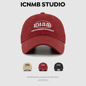 ICNMB韩版字母刺绣软顶帽子