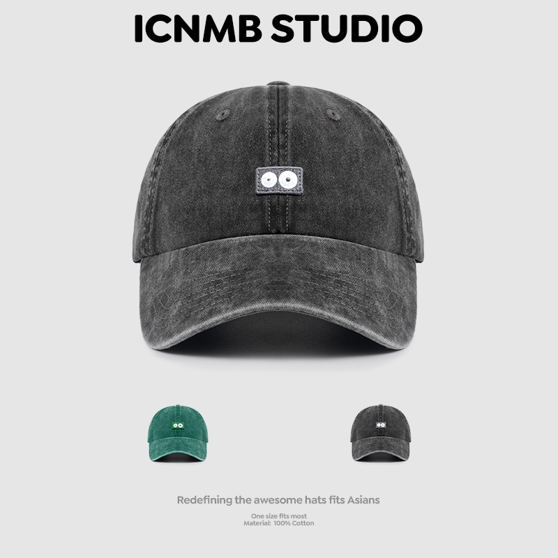 洗水做旧软顶棒球帽显脸小